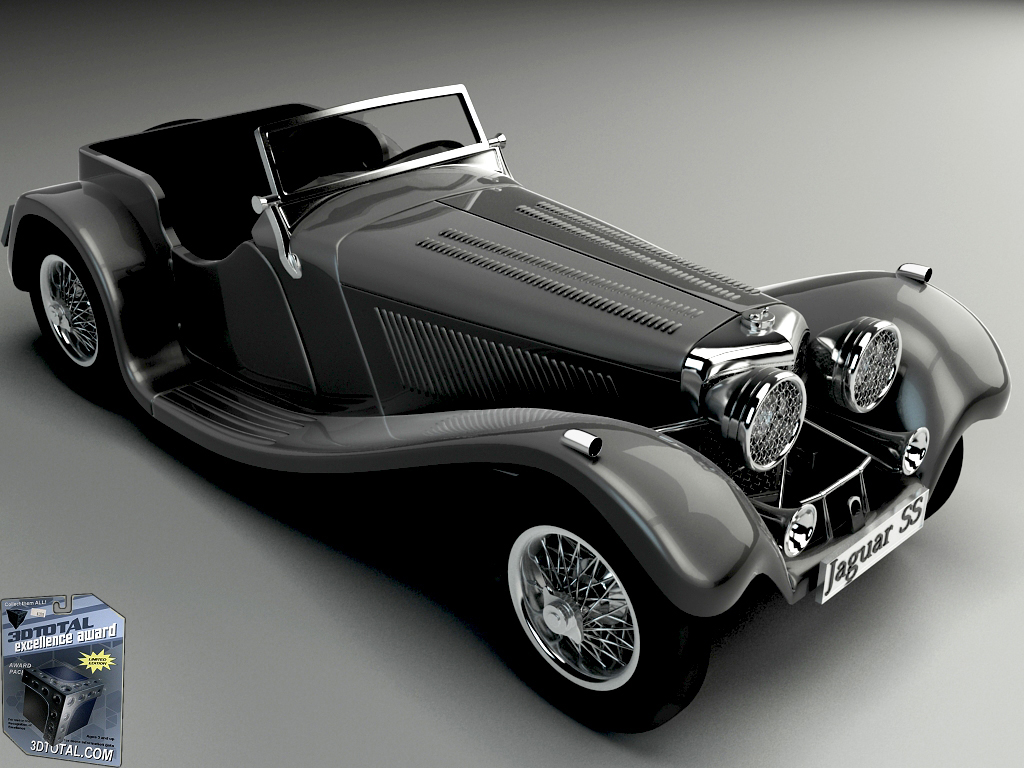 Jaguar SS 3D rendering